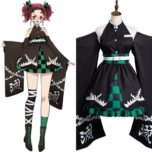 Anime Demon Slayer Kamado Tanjiro Cosplay Costume Female Version