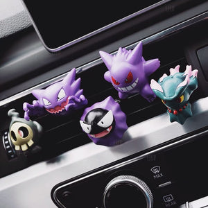 Pokemon 5 Types Of Car Ornaments Toys Featuring Misdreavus, Gastly, Gengar, Haunter, and Duskull