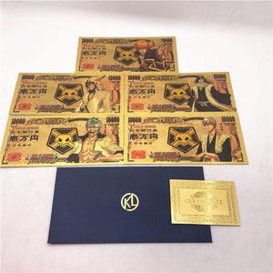 Bleach, Spirited Away, Gintama, Zelda, Tokyo Avengers Prop Money Gold Foil Banknotes