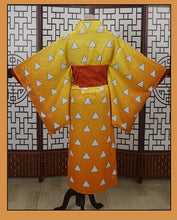 Load image into Gallery viewer, Demon Slayer Kimetsu no Yaiba Tanjiro, Zenitsu, Inosuke Cosplay Kimono For Women
