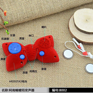 Anime Detective Conan Red Bowknot Voice Changer Cosplay Costume