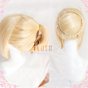 Fate/Stay Night Altria Pendragon Cosplay Wigs + Hairpins