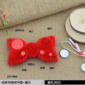 Anime Detective Conan Red Bowknot Voice Changer Cosplay Costume
