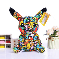 12Pc/set 20cm Limited Edition Pokemon Graffiti Art Pikachu Plush Doll