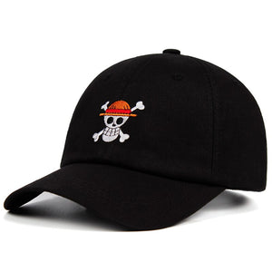 One Piece 100% Cotton Straw Hat Pirates Baseball Cap