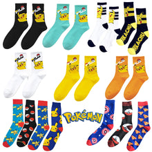 Load image into Gallery viewer, Pokemon Cute Socks Featuring Pikachu &amp; Poke Ball
