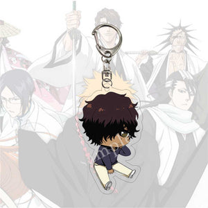 Anime Bleach Acrylic Keychain Featuring Kurosaki Ichigo, Ishida Uryu, Kuchiki Rukia