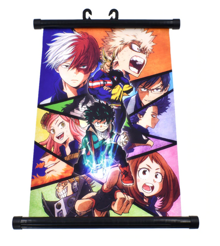 My Hero Academia Scroll  Painting Anime Wall Hanging Canvas Poster - TheAnimeSupply