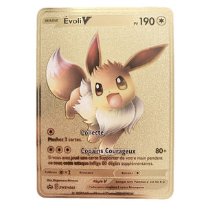Pokemon Vmax V GX EX Shiny Gold Metal Card