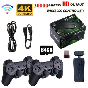 Video Game Console 32GB 3550 and 64GB 20000 2.4G Double Wireless Game Stick Retro Games for PS1/GBA
