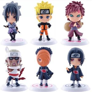 6 Pcs/Lot 7-8cm Naruto Mini Figurines
