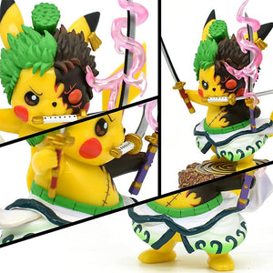 One Piece Pokemon Combination Zoro-Pikachu Collectible Figure