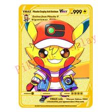Load image into Gallery viewer, 27 Styles Pokemon Pikachu Cosplay Cards Featuring Goku, Luffy, Zoro, Chopper, Tanjiro, Digimon, Saint Seiya, JoJo
