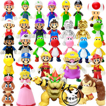 Load image into Gallery viewer, Super Mario Mario, Luigi, Yoshi, Donkey Kong, Wario Figures
