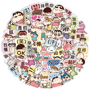 50pcs Crayon Shin-chan Cute Stickers