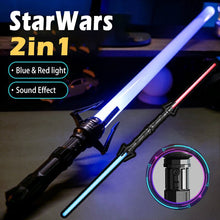 Load image into Gallery viewer, Star Wars Blue &amp; Red Light 2pcs Double Swords Jedi Cosplay Item
