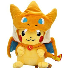 Load image into Gallery viewer, 10pcs/lot 23cm Takara Tomy Pokemon Pikachu Cosplaying Charizard Plush Toys
