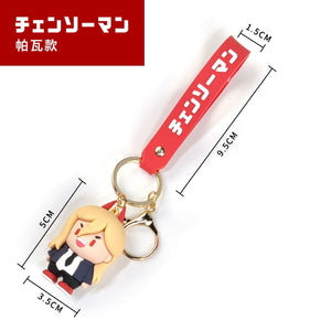 Chainsaw Man Rubber 3D Version Keychain Featuring Pochita, Makima and Others