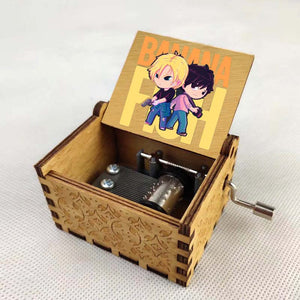 Banana Fish Music Box Carved Wood Music Amplifier