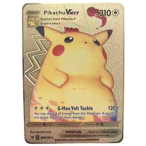 Pokemon Vmax V GX EX Shiny Gold Metal Card