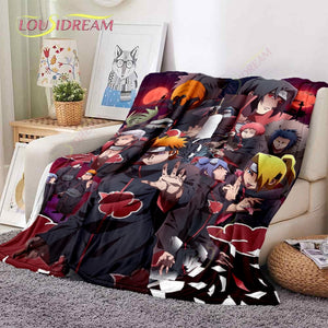 Naruto Soft Flannel Blanket Suitable for Living Room/Bedroom