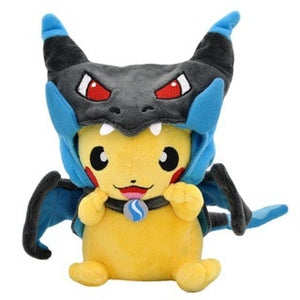 10pcs/lot 23cm Takara Tomy Pokemon Pikachu Cosplaying Charizard Plush Toys