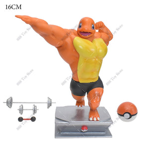 Pokemon Charmander Bulbasaur Squirtle Magikarp Bodybuilding Action Figures