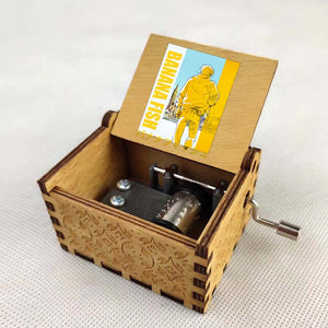 Banana Fish Music Box Carved Wood Music Amplifier