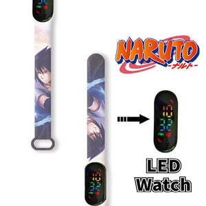 Anime Naruto, Dragon Ball, One Piece Waterproof LED Sports Watch