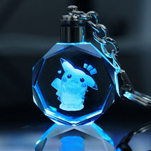 Load image into Gallery viewer, Pokemon Pikachu Eevee Togepi  Jigglypuff Charizard Crystal Luminous Keychain Pendant
