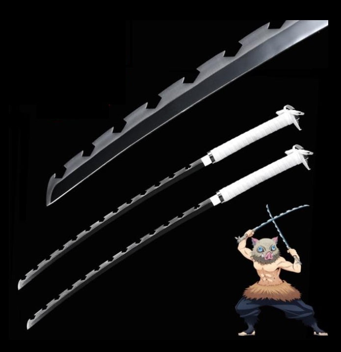 Demon Slayer: Kimetsu no Yaiba Inosuke Hashibira Real Steel Katana ...