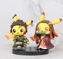 Load image into Gallery viewer, Demon Slayer Pikachu Tanjiro and Nezuko 4 Piece Set
