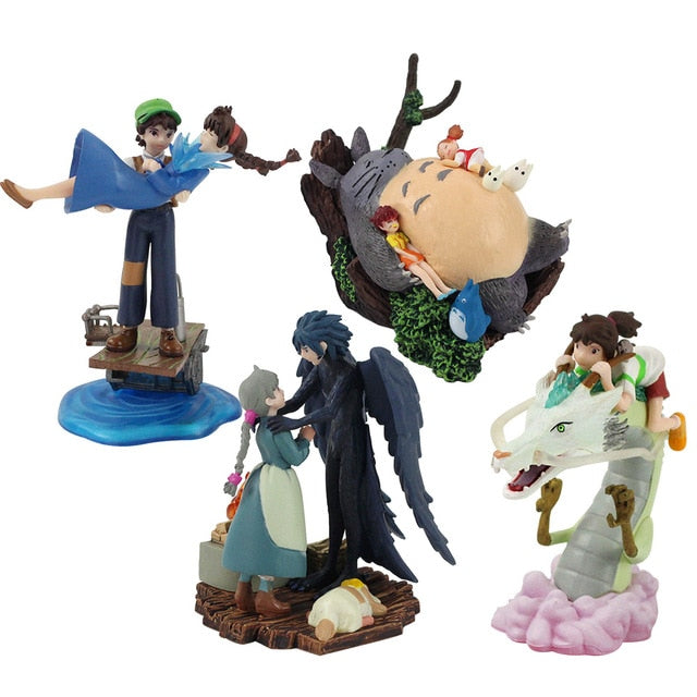 Ghibli Figure Set (2pcs/set or 5pcs/set): Totoro + Spirited Away + Castle in the Sky + Howl's Moving Castle + Kiki's Delivery Service
