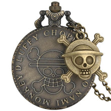 Load image into Gallery viewer, One Piece Pocket Watch Necklace Vintage Style
