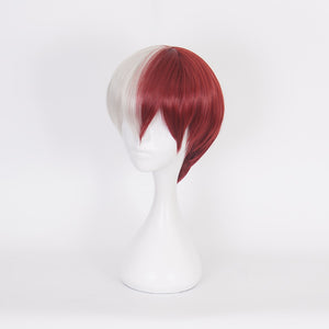 My Hero Academia Shoto Todoroki White And Red Cosplay Wig + Wig Cap