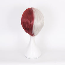 Load image into Gallery viewer, My Hero Academia Shoto Todoroki White And Red Cosplay Wig + Wig Cap
