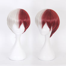 Load image into Gallery viewer, My Hero Academia Shoto Todoroki White And Red Cosplay Wig + Wig Cap

