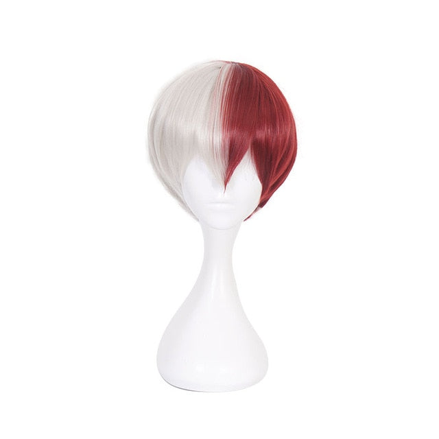 My Hero Academia Shoto Todoroki White And Red Cosplay Wig + Wig Cap