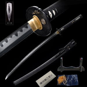 Genuine Handmade Japanese Sword Honsanmai Full Tang For Cosplaying
