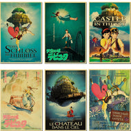 Laputa: Castle in the Sky Retro Poster