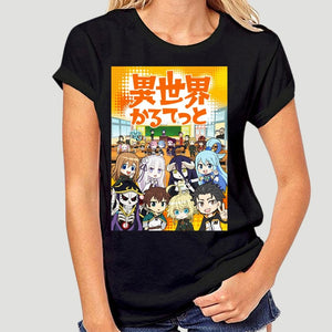 Isekai Quartet T-Shirt (Black/White Color)