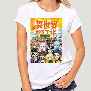 Isekai Quartet T-Shirt (Black/White Color)