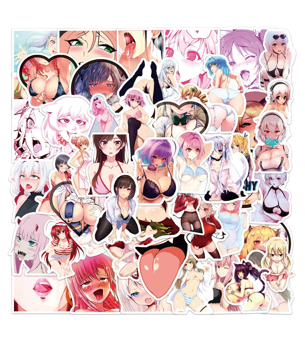 10/30/50pcs Hentai Anime Girls Bunny Girls Stickers
