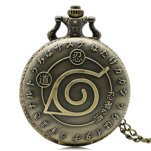 Naruto Konohagakure Clock Quartz Necklace