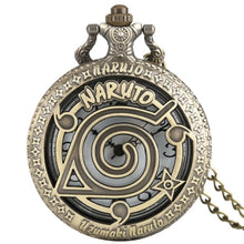 Load image into Gallery viewer, Naruto Konohagakure Clock Quartz Necklace
