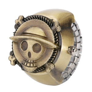 Naruto & One Piece Vintage Style Clock Watch Ring