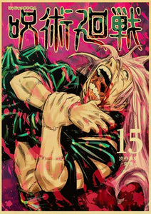 Anime Jujutsu Kaisen Vintage Poster