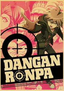 Danganronpa Retro Posters Kraft Wall Decor