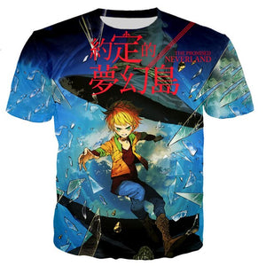 Anime The Promised Neverland 3D Print T-shirt