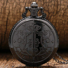 Load image into Gallery viewer, Black Butler Sebastian Theme Quartz Pendant Pocket Watch With Necklace Chain - TheAnimeSupply
